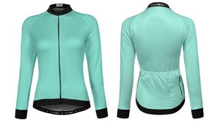 Jersey, WOMENS,  FUNKIER ,Parma MINT, WINTER WEIGHT, LONG SLEEVE,  full zip, ,LARGE