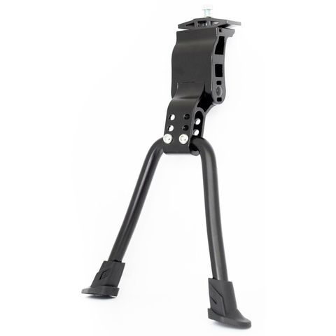 KICKSTAND  24-28 Adjustable, Centre Mount, Alloy BLACK, Double Leg