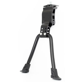 KICKSTAND  24-28 Adjustable, Centre Mount, Alloy BLACK, Double Leg - (Width of Stand Legs 215mm)