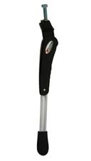 KICKSTAND  24-28 Adjustable, Centre Mount, Alloy BLACK/SILVER, Heavy Duty