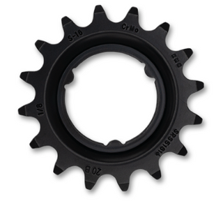 Sprocket R Shimano, ,Cr-Mo,   1/2 x 1/8" x 16T, black, for E-Bike. Quality KMC product - Works with Coaster & Internal gear hubs