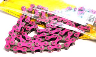 CHAIN  1/2 x 1/8 x 112L, Single Speed, Nickel, PINK (YBN S-410)