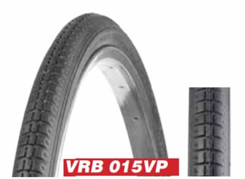 Tyre 27 x 1.1/4 BLACK Block tread, (32-630) Quality Vee Rubber Tyre (4753)