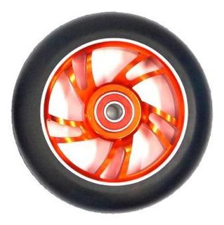 Scooter Wheel, Alloy, 110mm incl abec-9 bearing, ORANGE core, Sensational NEW DISPLAYpackaging !