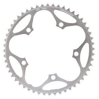CHAINRING - ROAD "STRONGLIGHT", 50T, 5083 Silver - 110mm BCD, 5 Hole for 9/10 Spd (Does NOT have Pickup Points)