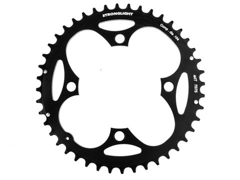 CHAINRING - MTB "STRONGLIGHT", 44T, 7075 CNC Black - 104mm BCD, 4 Hole for 9 Speed