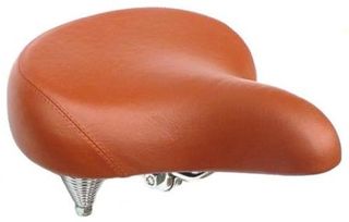 SADDLE, CRUISER,  BROWN W/CP  SPRINGS (now with Hang sell tie-card), 250 x 260mmL
