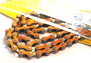 CHAIN  1/2 x 1/8 x 112L, Single Speed, Nickel, ORANGE (YBN S-410)