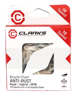 CHAIN - 10 Speed - CLARKS - SILVER - Anti Rust - w/Connect Link