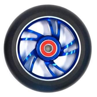 Scooter Wheel, Alloy, 110mm incl abec-9 bearing, BLUE core, Sensational NEW DISPLAYpackaging !
