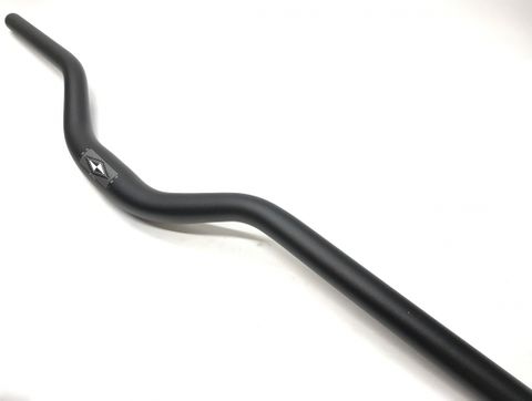 HANDLEBAR  31.8mm, 78cm Wide, 60mm Rise, Alloy  BLACK Matt Finish (6 Degree Sweep)