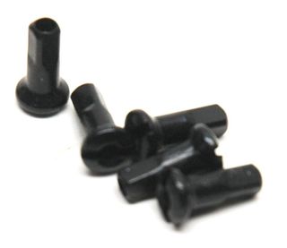 NIPPLES  14g Alloy, 12mm  BLACK (Gross)