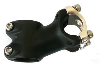 Ahead Stem  -  70mm Ext, 25 Degree, 28.6mm Dia., 25.4mm BB, Black with Silver Face Plate