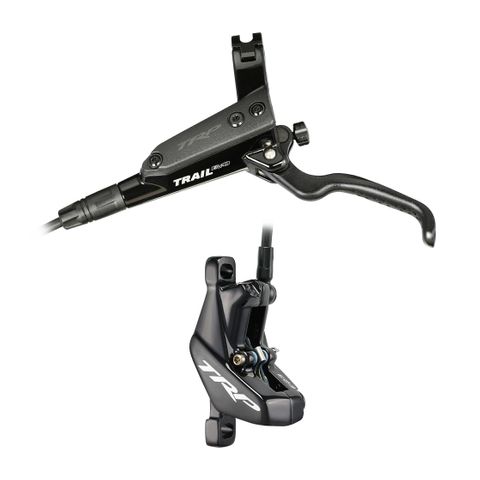TRP TRAIL EVO  Hydro Disc Brake Set. Rear Only Black. 5mm Hose version hydraulic 4-piston HD-M843 Rear (Uses 2.3mm Rotor Only - Rotor not included)