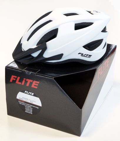 Helmet, FLITE, Inmould, Recreational Range,  54-56cm Matt White, AS/NZS Standard