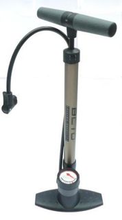 BETO MAMBA Floor Pump, Alloy, w/gauge, av/fv dual head, 160psi