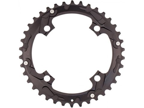 CHAINRING - MTB "STRONGLIGHT", 38T, 7075 CNC Black  SRAM XO - 104mm BCD treaded bolt hole, 4 Hole for 10 Spd (Compatible with Chainring Bolt SL350134)