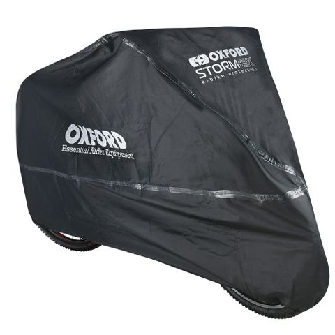 BIKE COVER  -  Oxford "Stormex" Premium Single E-Bike Cover. Tough PVC outer, PET inner lining, Water resistant seam, elasticated bottom 195 x 80 x 110cm