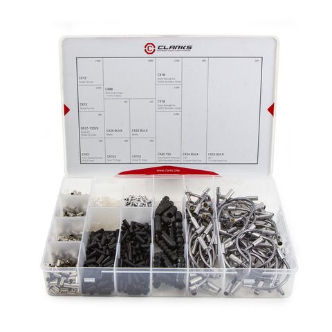 WORKSHOP FITTINGS TRAY Components include, ferrules, for brake and gear, ‘O’ rings, guide pipes - 11 different "must have" components, total 1,310pces