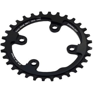 CHAINRING - MTB-NW "STRONGLIGHT", 32T, 7075 CNC  Black  SRAM XX1 - 76mm BCD, 4 Hole for 11Spd - (Narrow Wide)