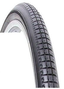 Tyre 24 x 1.3/8 BLACK Block (37-540) ,  Quality Vee Rubber Tyre (4838)
