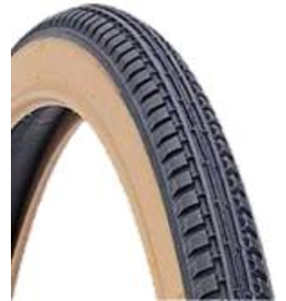 TYRE 27 x 1 1/4 VRB015, BLOCK tread,  BKG Black with Gum Wall ,  Quality Vee Rubber product (32-630)   VEE RUBBER label but no barcode