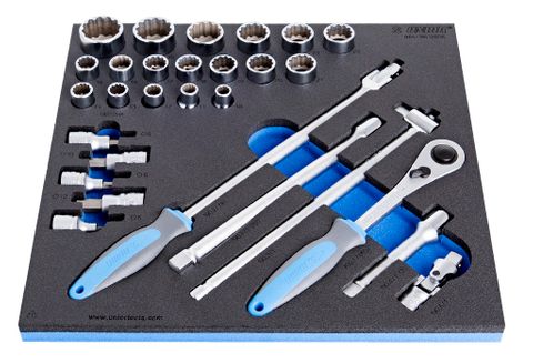 Unior  Set of sockets 1/2" in SOS tool tray 621186  Professional Bicycle tool, quality guaranteed