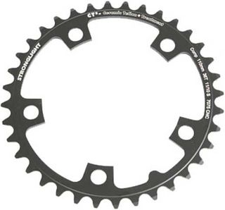 CHAINRING - ROAD "STRONGLIGHT", 36T, 7075 CNC Black CT2 - 110mm BCD, 5 Hole for 10/11 Spd