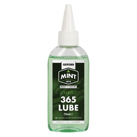 Oxford Mint 365 Lube 75ml, Biodegradeable lubricant, specially formulated lubricant to perform in dusty or wet conditions 24/7