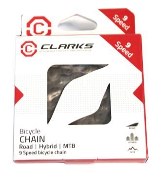 CHAIN - 9 Speed - CLARKS - 136L - BLACK - E-Bike - w/Connect Link