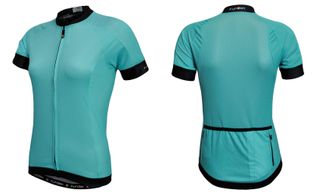 MINT JERSEY  -  Funkier Parma, Short Sleeve Full Zip Mint Colour Womens SMALL