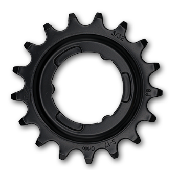 Sprocket R Shimano, 1/2 x 3/32" x 17T, cr-moly, black, for E-Bike   Quality KMC product - Works with Coaster & Internal gear hubs