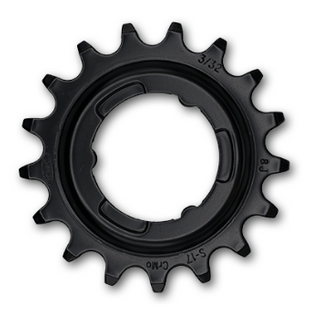 Sprocket R Shimano, 1/2 x 3/32" x 17T, cr-moly, black, for E-Bike   Quality KMC product - Works with Coaster & Internal gear hubs