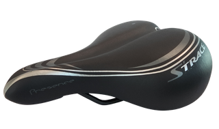 263 x 215mm Ladies Saddle - Vinyl Top, Clamp Included, DDK S'TRACE, Made in Taiwan