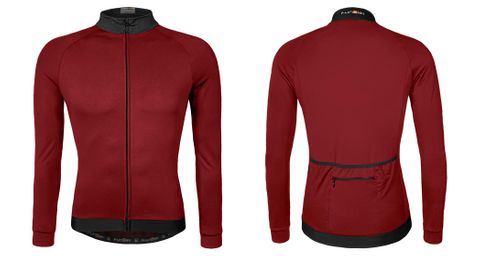 Jersey, MENS,  FUNKIER ,Parma,  Active Long sleeve THERMAL jersey,  full zip,  RED,  XX-LARGE