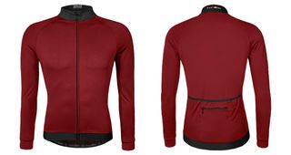 RED THERMAL JERSEY - FUNKIER, Parma - Mens, Long Sleeve Thermal Jersey, Full Zip, RED, LARGE