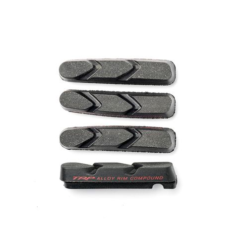 BRAKE PADS - TRP High Performance Road and Cyclocross Brake Pads for Alloy Rims (4 pcs) Black with Red Letters - P961.11