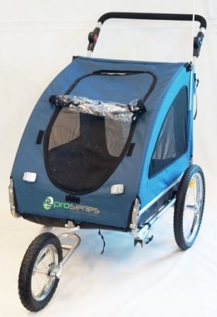 Bicycle PET Trailer/Jogger 2in1. Steel Frame. Blue LARGE, 40kg max weight