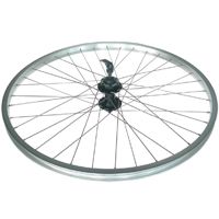 WHEEL - 26" JETSET Ano S/W 36H, Joytech 6 Bolt Disc Hub Q/R, Mach1 Spokes, FRONT.  SILVER with BLACK Hub