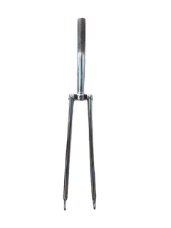 27" x 1.1/4 - O.D. 25.4mm, I.D. 22.2mm - Threaded Steel Silver Racer Fork, 46mm Clearance