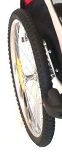 Replacement 20" REAR Wheel  for Bicycle Trailer/Jogger, hollow sealed bearing hub. axle dia 12.5mm, incls tyre/tube
