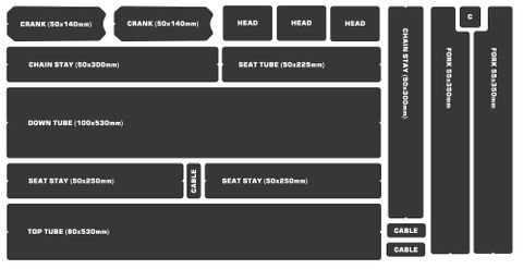 Bikeshield Complete PREMIUM Kit, Matte (Bike protection that is Tough, Totally clear, non-yellowing, lightweight, transparent and shock absorbing, Easy to Apply without heat or water)