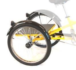 WHEEL  24"  Gomier Industrial, REAR.  ALL SILVER (Without Tyre or Tube)