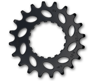 Drive Sprocket (Front) Bosch Gen2,  1/2 x 11/128" x 20T, cr-moly, black, for E-Bike,   Quality KMC product - Direct Mount