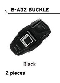 CLEARANCE        BUCKLE, Buckle for FLR shoes, BLACK (Bag of 2)