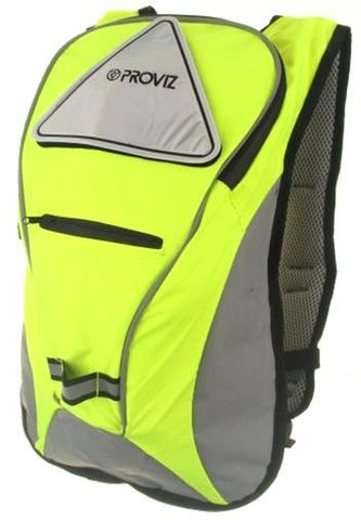 PROVIZ - Nightrider Rucksack, Yellow, Small, Capacity 10L, High Visibility, Waterproof, Hydration Bladder Compatible