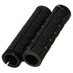 GRIPS - Lock on fat grips, larger diameter ( OD: aprox 33mm) for increase comfort & bigger hands, handlebar end plus incl, BLACK  - Oxford Product