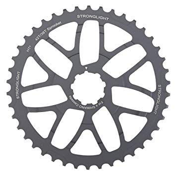 CHAINRING "STRONGLIGHT" SRAM 10 Speed CASSETTE EXTENDER/CONVERSION -  40T - 7075 Blk W/16T Steel Sil