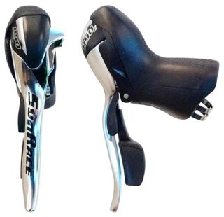 STI Shifter & Brake Lever Combo, INDEXED RH9-LH2 Black  (Left-Hand 2-Spd)