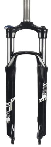 SUSPENSION FORK  27.5, Threadless,  XCM HLO. COIL Spring. Hyd L/O, 1 1/8. 9mm Drop Outs. Disc ONLY. 100mm Travel, GLOSS BLACK